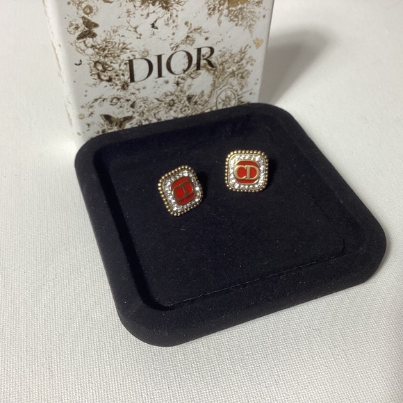 Dior Jewelry - Dior Gold and Red Vintage Earrings